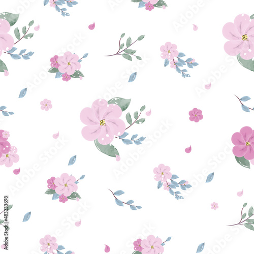 Flowers on a white, black, colored background. Vector illustration, pattern, wallpaper, textiles, packaging, background.