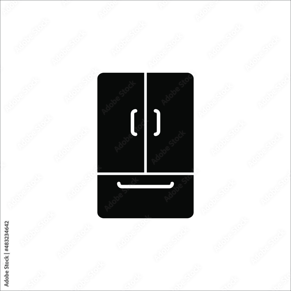 fridge freezer refrigerator condenser iconon white background fridge freezer refrigerator condenser iconon white background