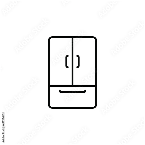 fridge freezer refrigerator condenser iconon white background