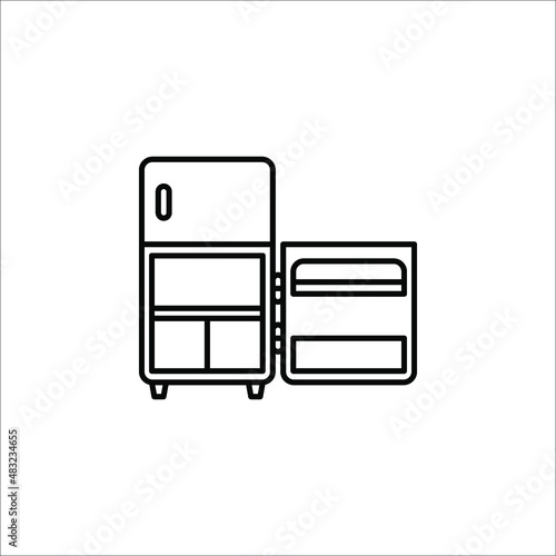 fridge freezer refrigerator condenser iconon white background