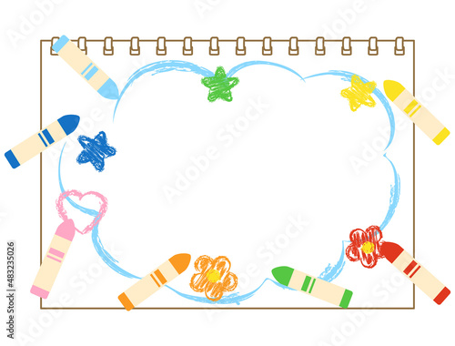 クレヨンでのお絵かきのイメージ