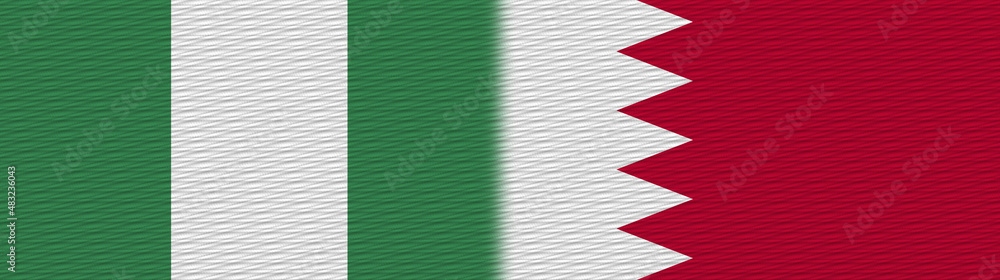 Bahrain and Nigeria Nigerian Fabric Texture Flag – 3D Illustration Bahrain and Nigeria Nigerian Fabric Texture Flag – 3D Illustration