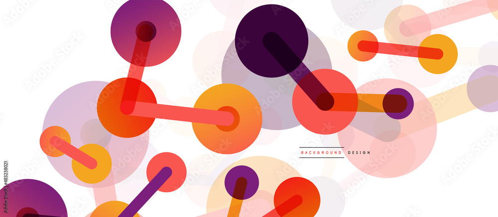 Line points connections geometric abstract background. Circles connected by lines. Trendy techno business template for wallpaper, banner, background or landing Line points connections geometric abstract background. Circles connected by lines. Trendy techno business template for wallpaper, banner, background or landing