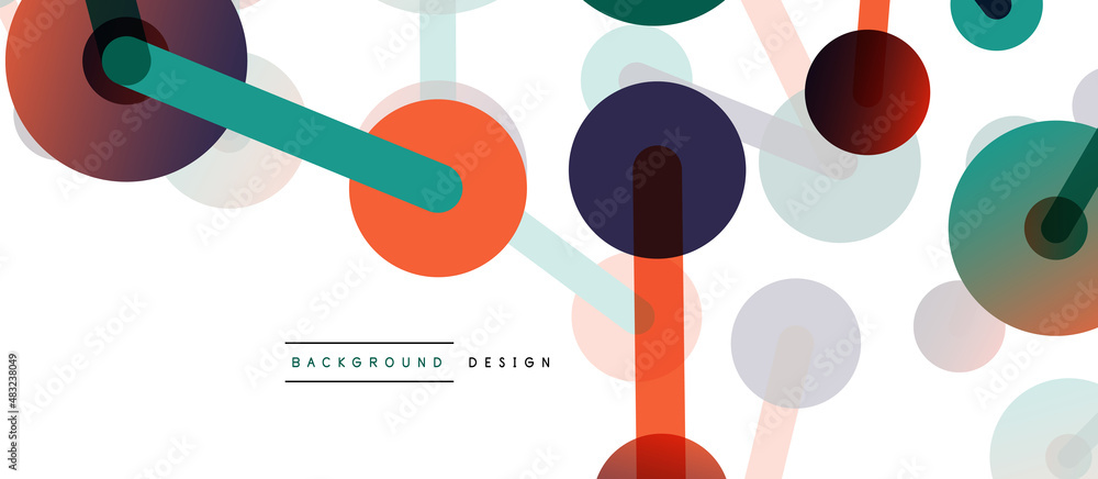 Abstract background. Round dots connected by lines. Trendy techno business template for wallpaper, banner, background or landing Abstract background. Round dots connected by lines. Trendy techno business template for wallpaper, banner, background or landing