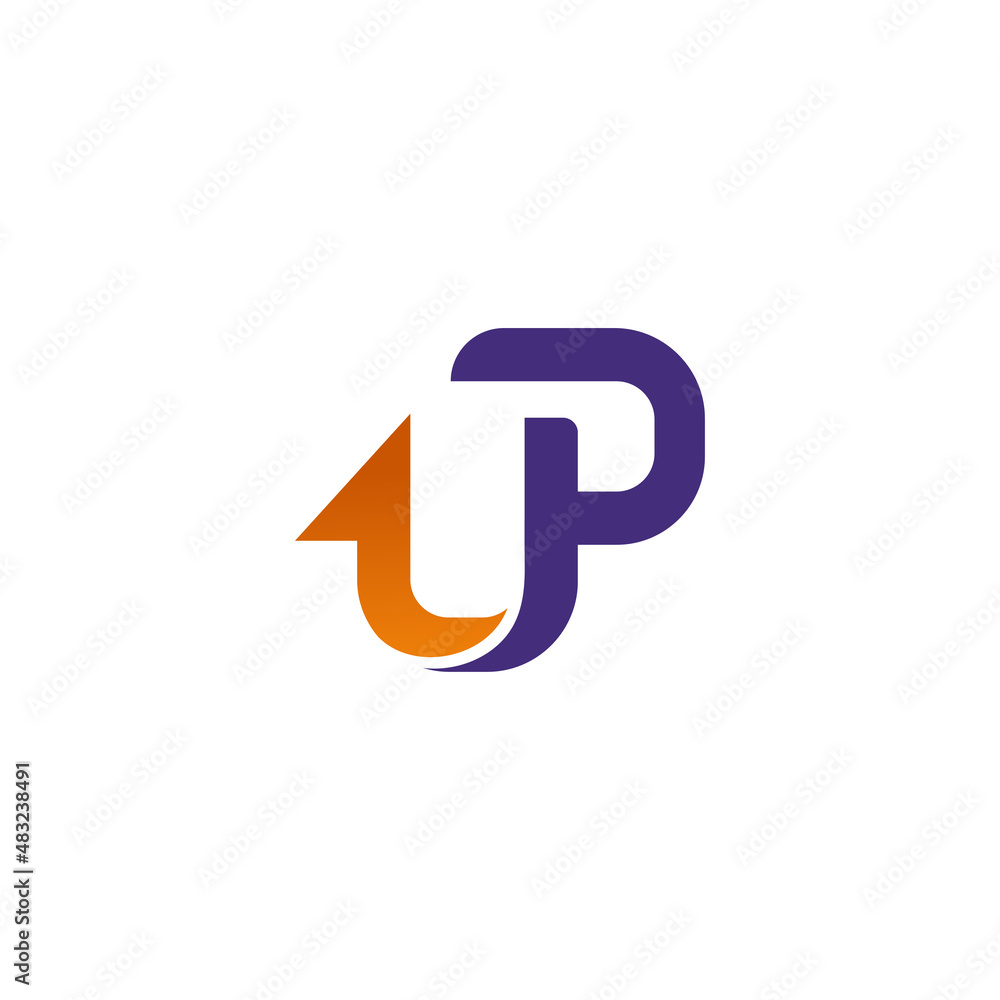 Creative lettering UP logo Icon template, update, upgrade.
Creative lettering UP logo Icon template, update, upgrade.