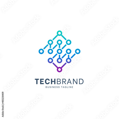 Vector logo design template for business. Sign of innovation.