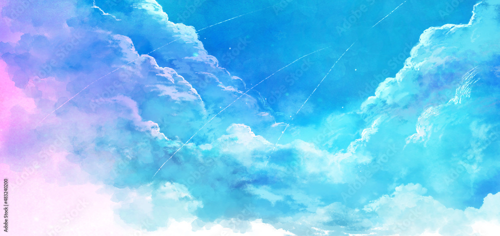 幻想的な雲景のイラスト Stock Illustration Adobe Stock