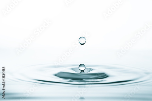 water drop splash on smooth surface