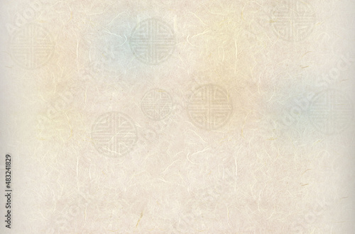 Korean paper background with Korean circle patterns