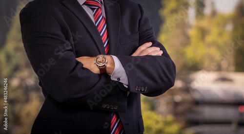 Close up of businessman in suit with diffused background © F Armstrong Photo