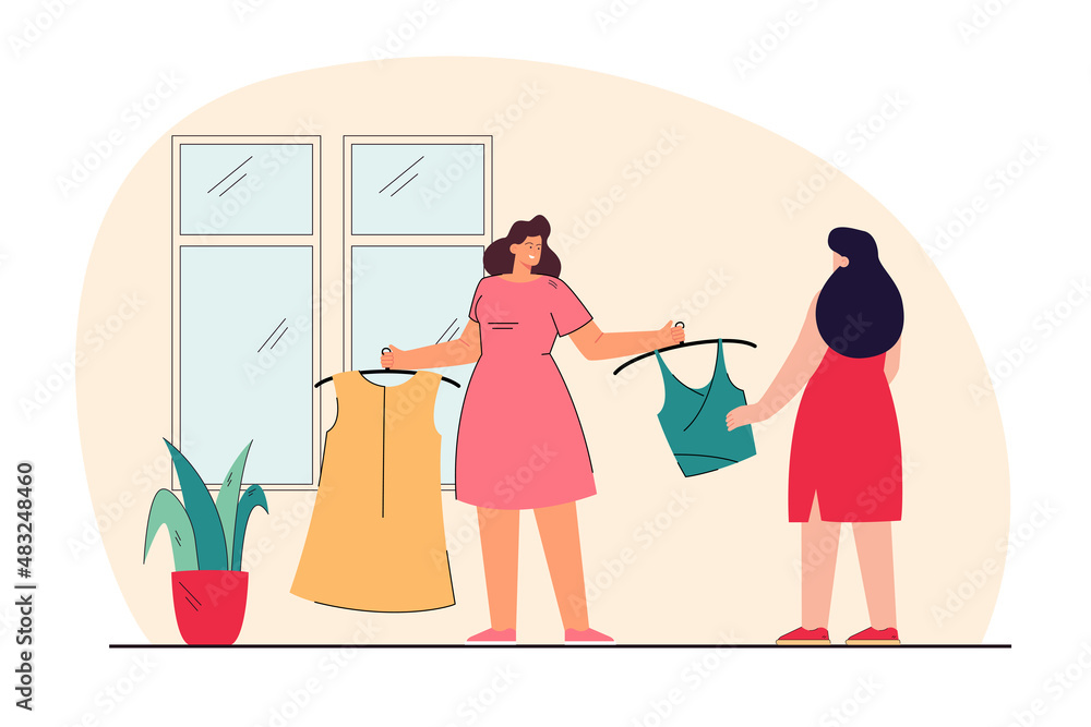 Virus in window and back view of woman holding doorknob. Girl afraid of going outside during pandemic flat vector illustration. Coronavirus, quarantine, health concept for banner or landing web page Virus in window and back view of woman holding doorknob. Girl afraid of going outside during pandemic flat vector illustration. Coronavirus, quarantine, health concept for banner or landing web page