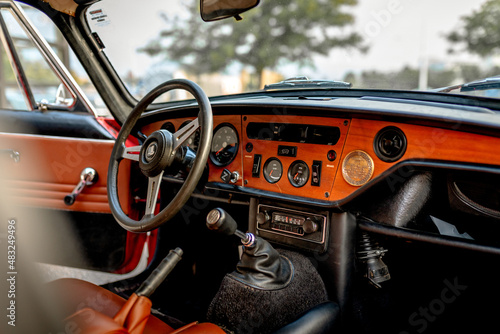 Vintage Sports Car 1970 Triumph GT6+ Dashboard © Corey