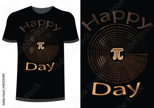 Pi T-Shirt Design | Pi Design vector | pi t-shirt design vector
