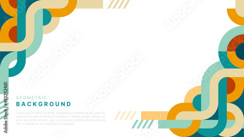 Abstract flat geometric background