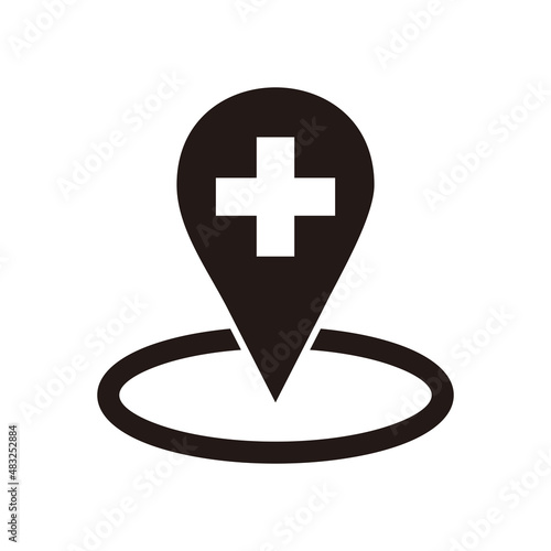 medical location vector icon illustration 