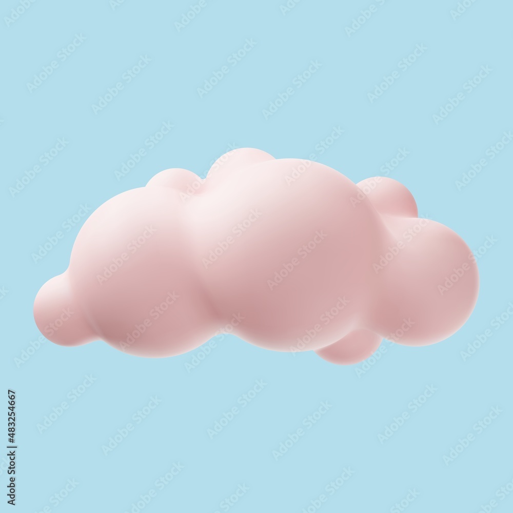 3d realistic simple clouds