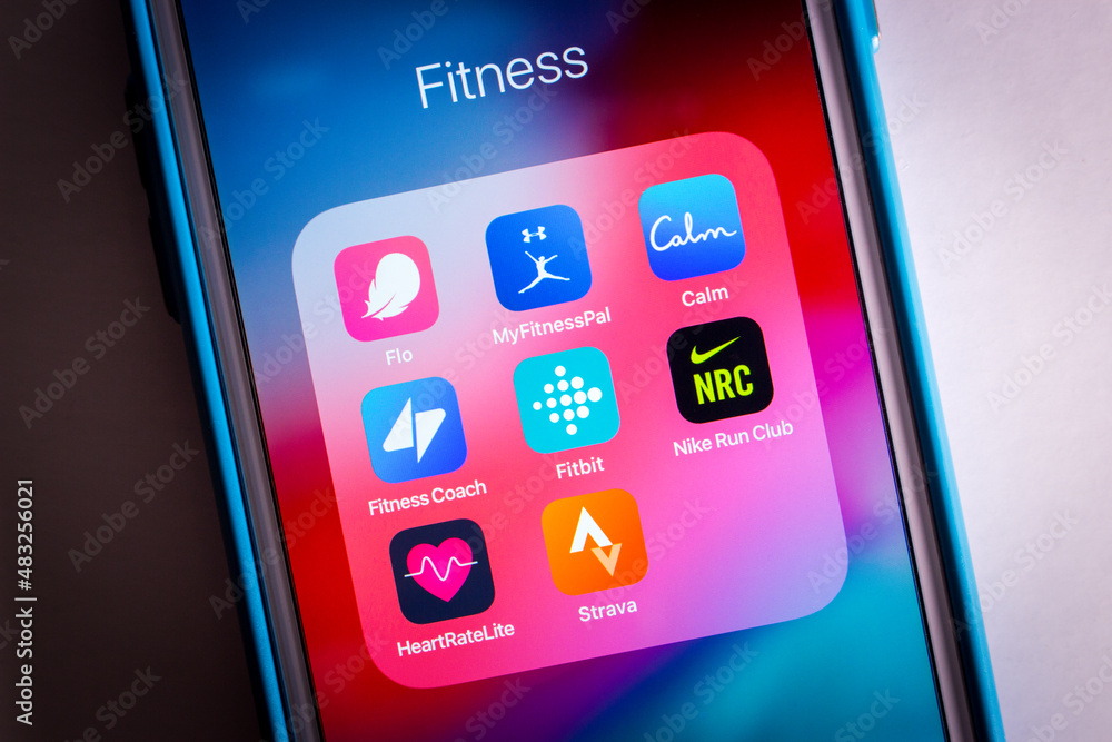 Kumamoto JAPAN Sep 2 2020 .Popular health fitness apps Flo