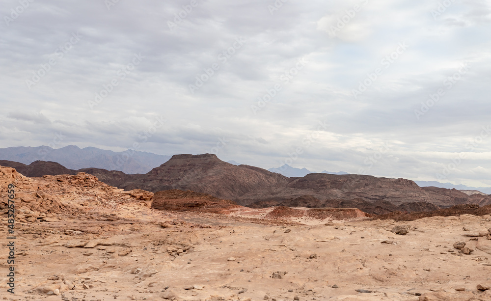 Fantastically  beautiful mountain nature in Timna National Park near Eilat, southern Israel.