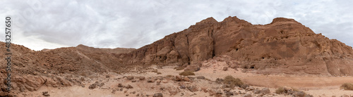 Fantastically beautiful mountain nature in Timna National Park near Eilat, southern Israel.