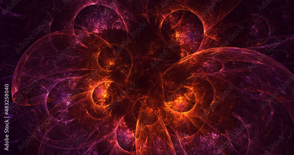 3D rendering abstract multicolor fractal light background 3D rendering abstract multicolor fractal light background