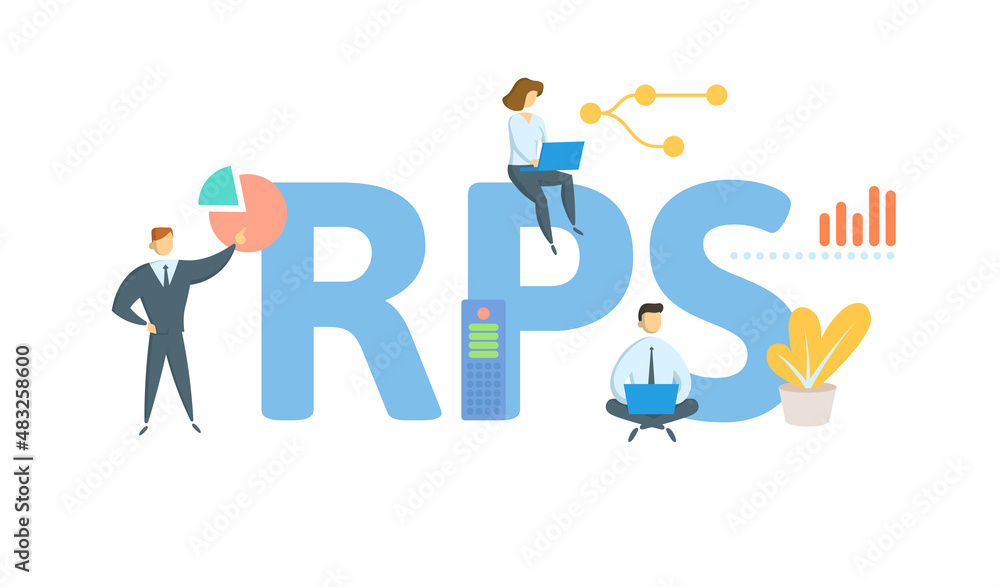 RPS, Risques Psycho Sociaux. Concept with keyword, people and icons. Flat vector illustration. Isolated on white. RPS, Risques Psycho Sociaux. Concept with keyword, people and icons. Flat vector illustration. Isolated on white.