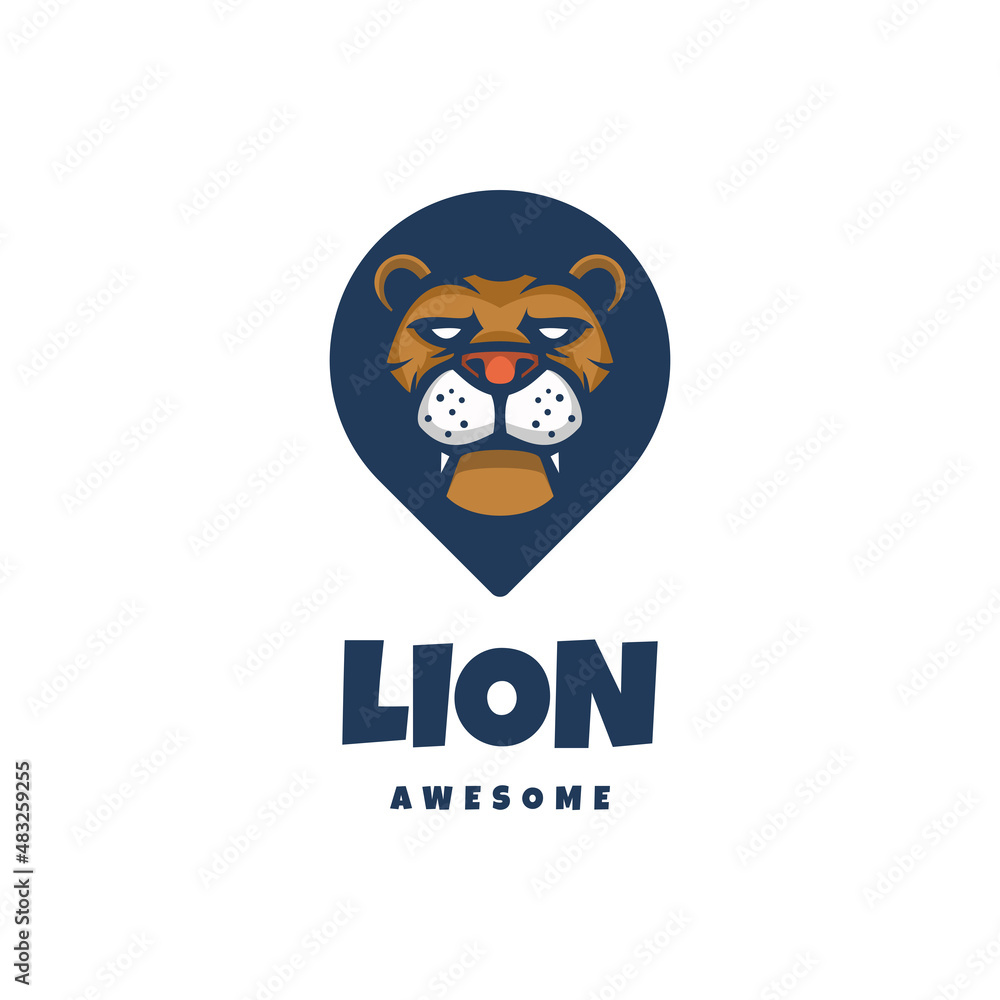 Naklejka premium Illustration vector graphic of Lion, good for logo design