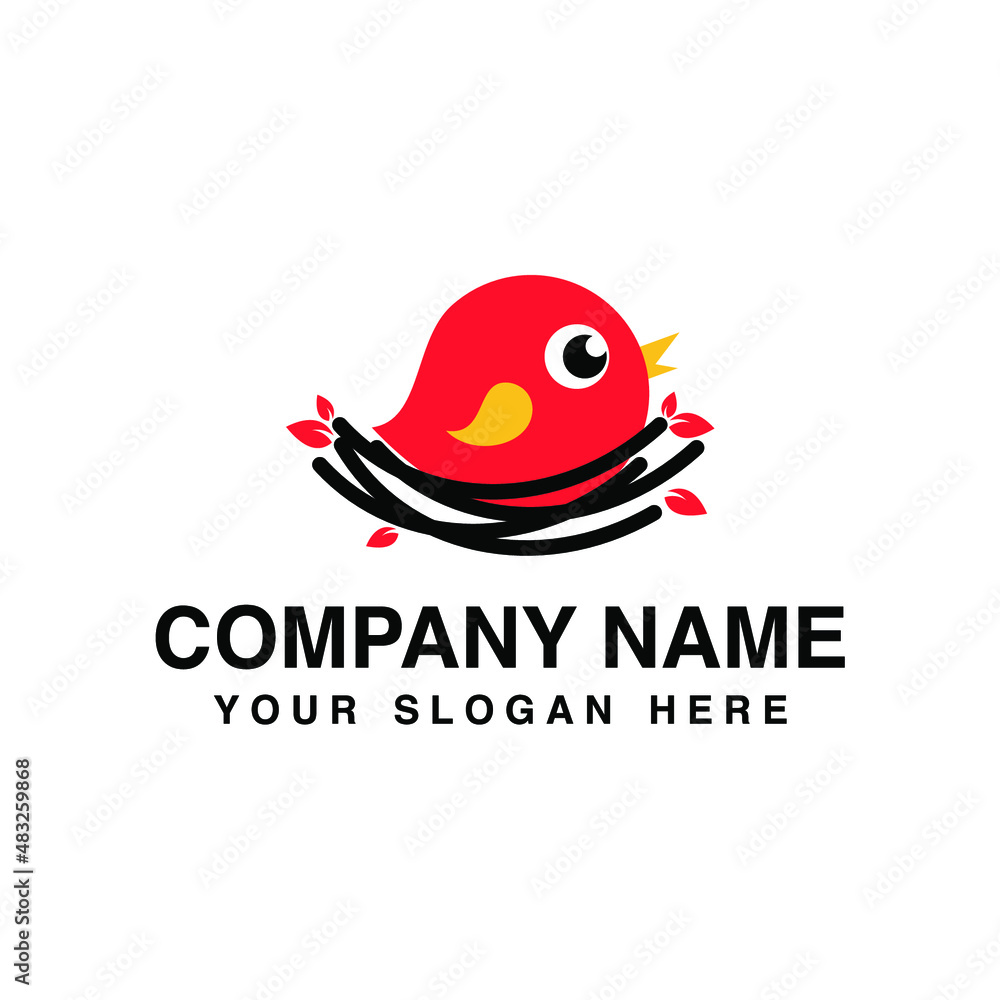 cartoon red bird logo cartoon red bird logo