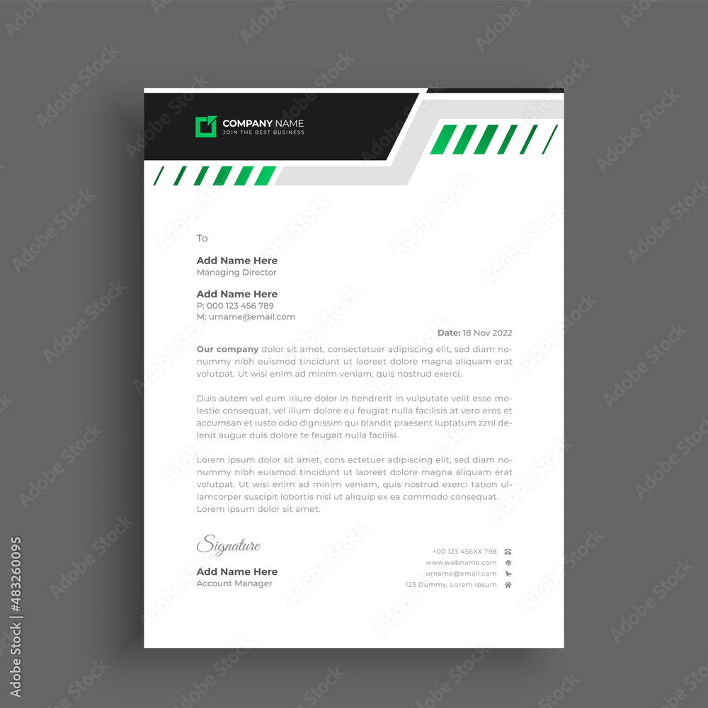 Business professional letterhead design template Business professional letterhead design template