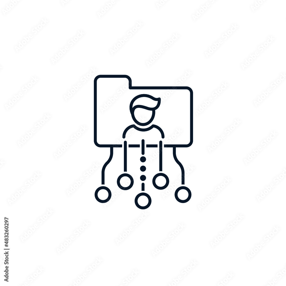 Concept connection with social network, electronic profile. Vector icon isolated on white background. Concept connection with social network, electronic profile. Vector icon isolated on white background.