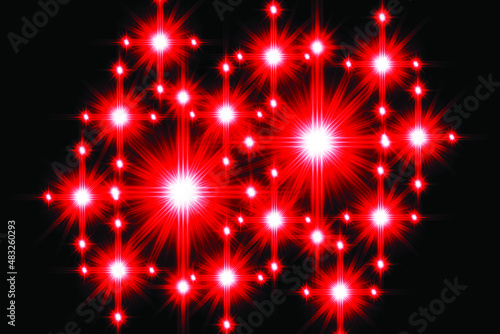 Set of transparent blue light lens flares Premium transparent eps  