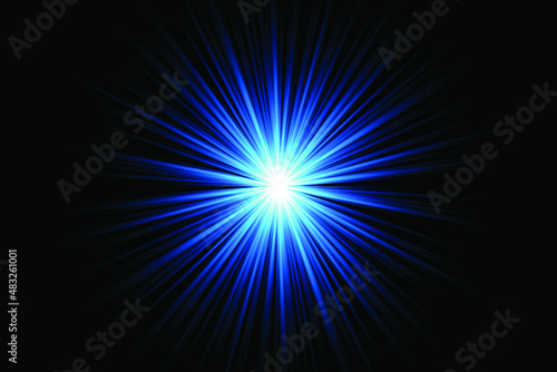 Set of transparent blue light lens flares Premium transparent eps  photo