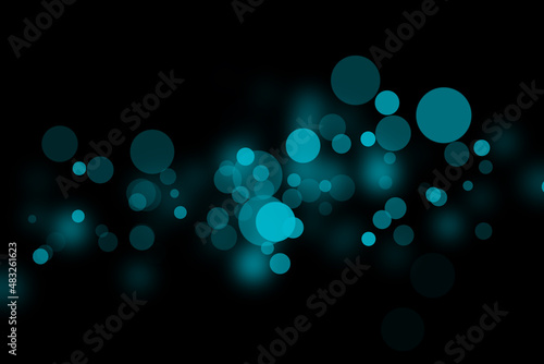 Wallpaper Mural Blue bokeh on black background. Torontodigital.ca