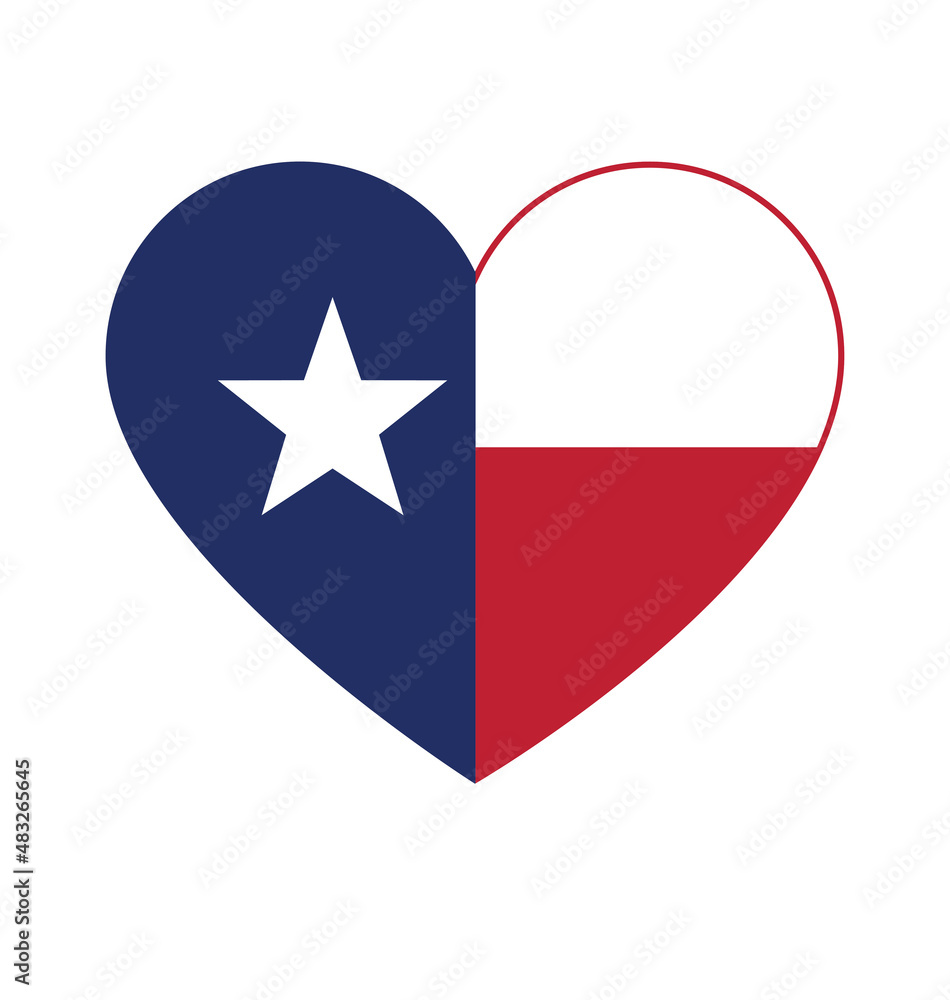 texas tx state flag in love heart shape texas tx state flag in love heart shape