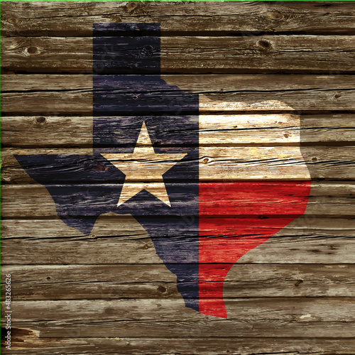 texas tx state flag map painted rustic wood wall