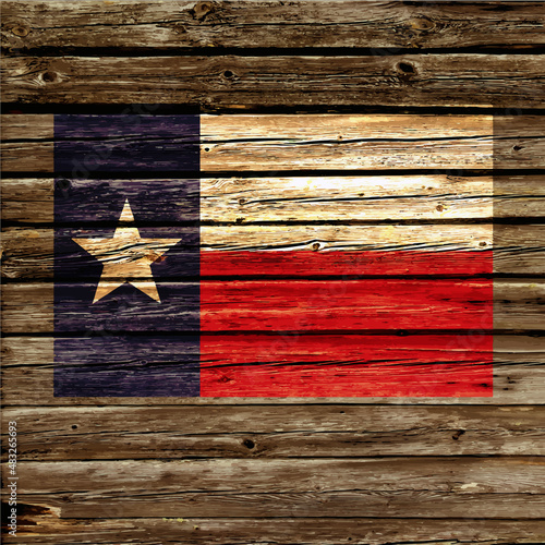 texas tx state flag painted rustic wood wall