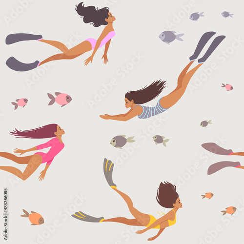 seamless girl background