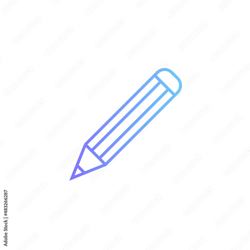 Pencil vector icon with gradient Pencil vector icon with gradient