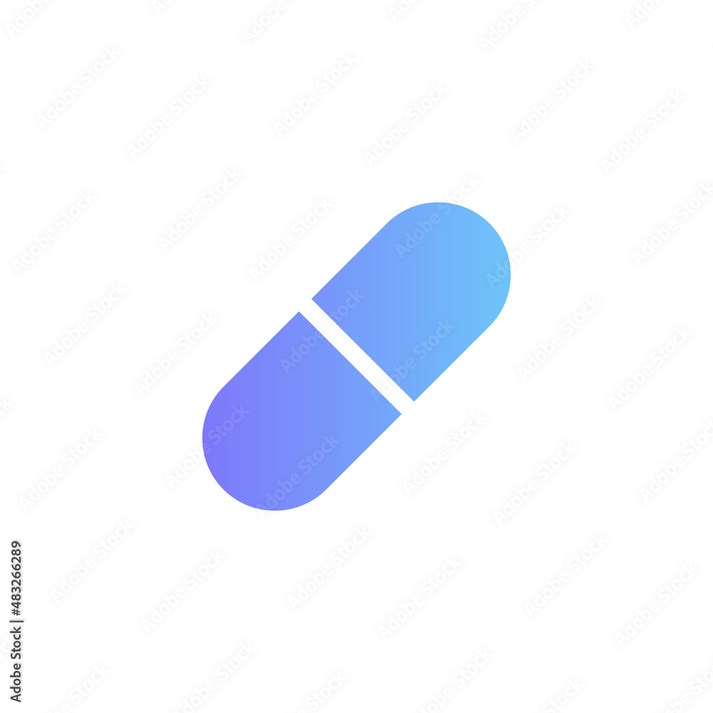 Pill vector icon with gradient Pill vector icon with gradient