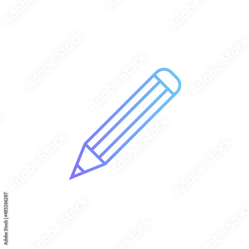 Pencil vector icon with gradient