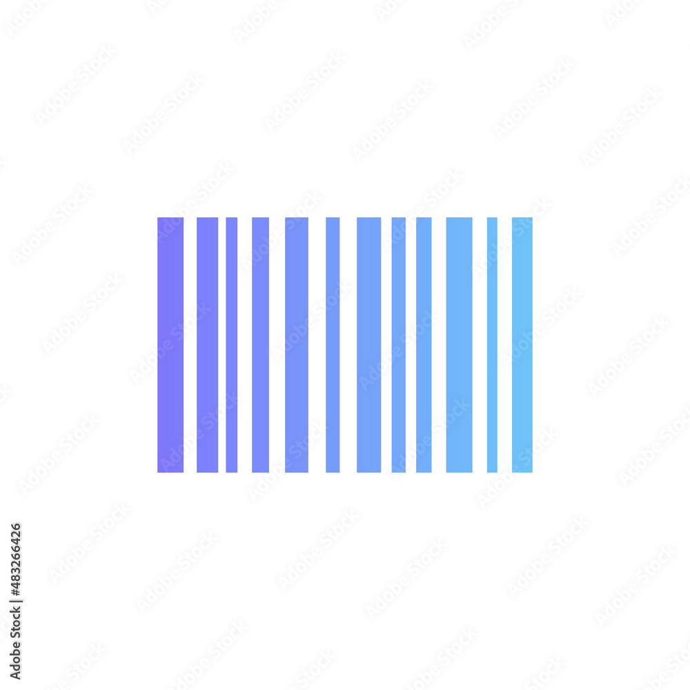 Barcode vector icon with gradient Barcode vector icon with gradient