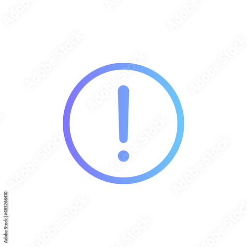 Exclamation, Attention Sign vector icon with gradient