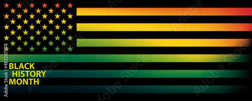 Black history month social media post. African American History or Black History Month. Celebrated annually in February in the USA and Canada. Web banner. EPS10 vector.