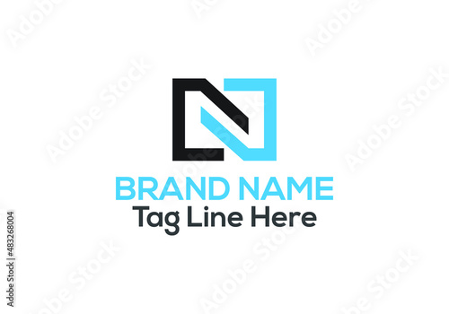 N letter logo design and N minimalist logo design