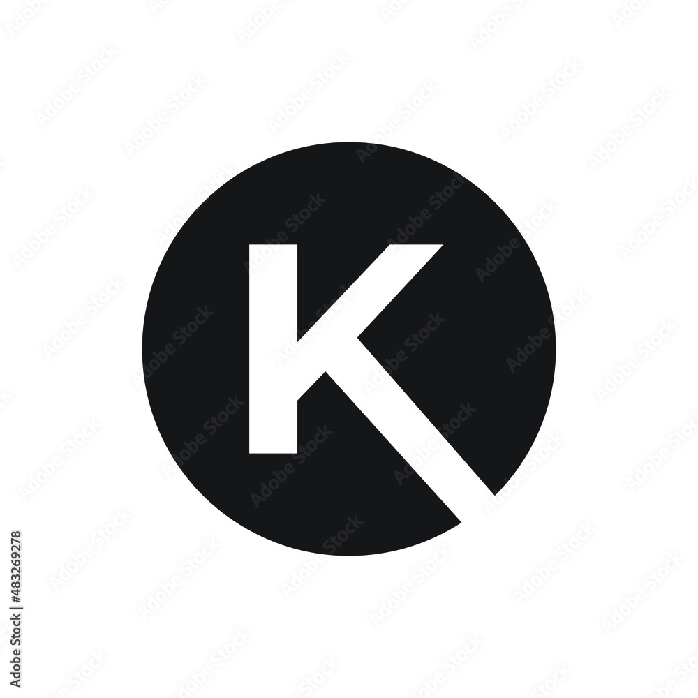 Letter K Monogram Logo Design, Creative Modern Icon K, Black and White Letter K Monogram Logo Design, Creative Modern Icon K, Black and White