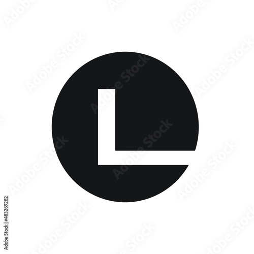 Letter L Monogram Logo Design, Creative Modern Icon L, Black and White