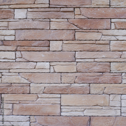 square stone wall background of house brick horizontal stones wallpaper