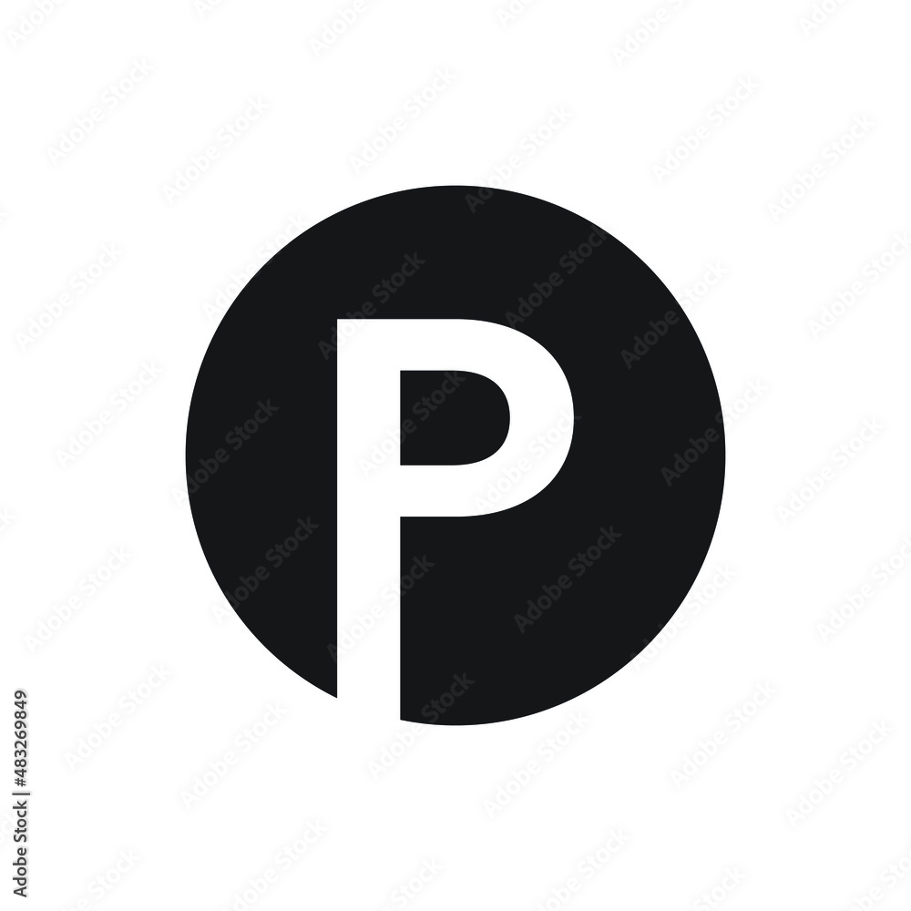 Letter P Monogram Logo Design, Creative Modern Icon P, Black and White Letter P Monogram Logo Design, Creative Modern Icon P, Black and White