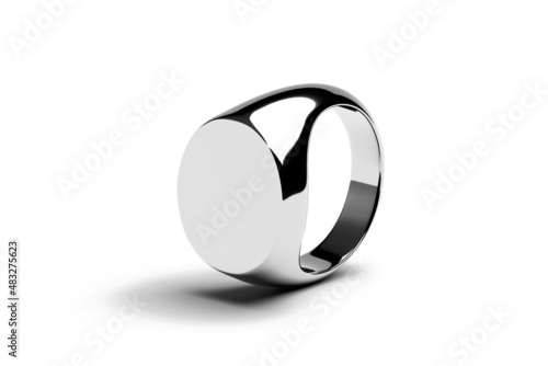 3d rendering mock up signet ring logo
