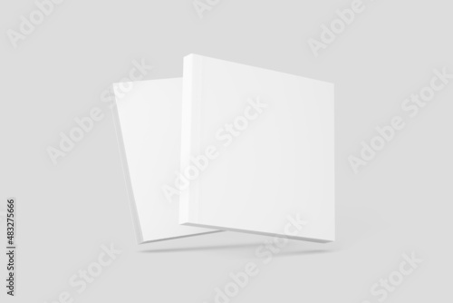 3d rendering mock up square softcover book