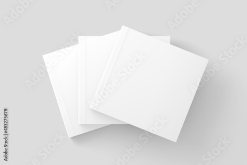 3d rendering mock up square softcover book